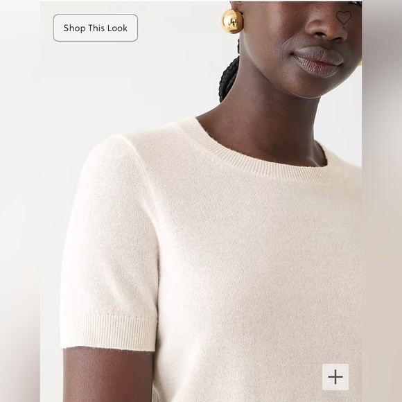 J.Crew NWT Cashmere shrunken T-shirt in black - Picture 5 of 9